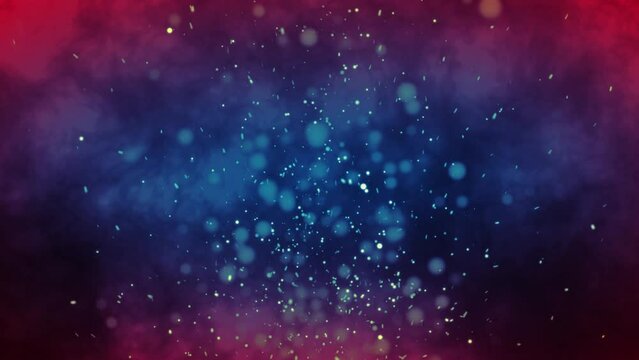 Abstract particles background. Moving particles. Light and bright. Colored back. Seamless Looping video