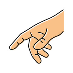 touch with finger color icon vector illustration