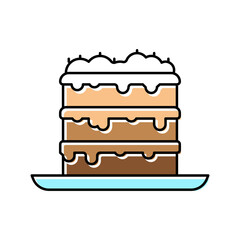dessert ice cream color icon vector illustration