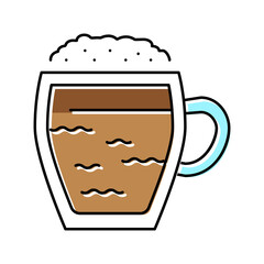 hot chocolate color icon vector illustration