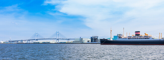 Fototapeta premium 横浜ベイブリッジ ワイド