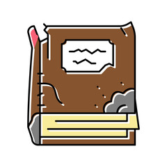 old book color icon vector illustration