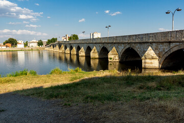 Old Bridge over Maritsa river in town of Svilengrad, Bulgaria