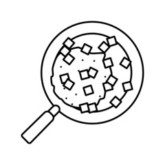 sauteed onion line icon vector illustration