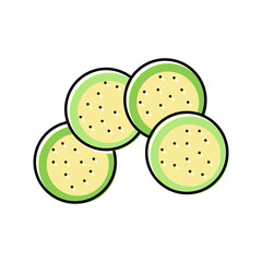 cut eggplant color icon vector illustration