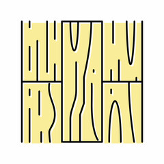 wooden floor color icon vector illustration