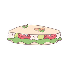 Isolated sandwich icon Healthy food Vector illustration