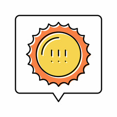 hot weather color icon vector illustration