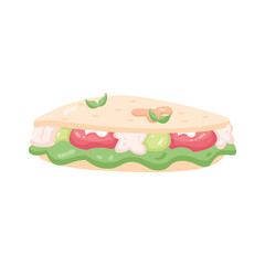 Isolated sandwich icon Healthy food Vector illustration