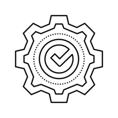 service quality line icon vector illustration