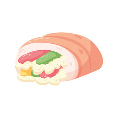 Isolated sandwich icon Healthy food Vector illustration