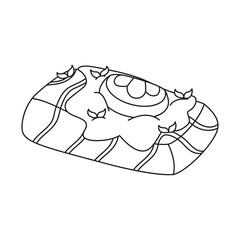 Isolated salmon roll Healthy food Vector illustration