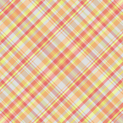 Tartan plaid pattern with texture and summer color. Vector illustration.