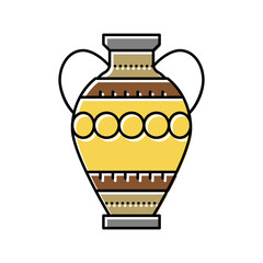 amphora ancient rome color icon vector illustration