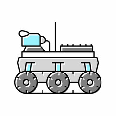 autonomous robot color icon vector illustration