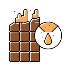 caramel chocolate color icon vector illustration
