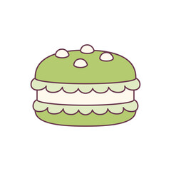 Isolated macaron cookie Dessert icon Vector illustration