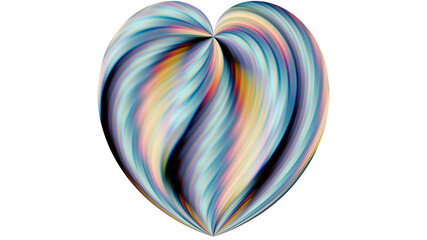 An abstract figure of the heart on a white insulated background.