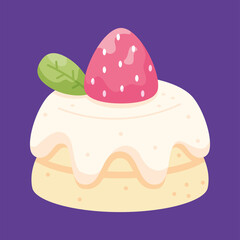 Isolated glazed donut Dessert icon Vector illustration