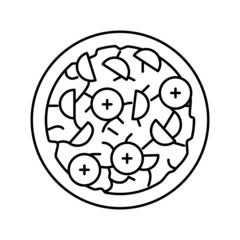 salad cucumber line icon vector illustration