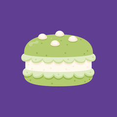 Isolated macaron cookie Dessert icon Vector illustration