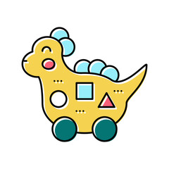 baby toys color icon vector illustration