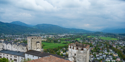 Fototapeta na wymiar View of the surroundings of Salzburg