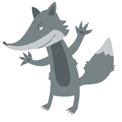 The big, bad wolf illustration