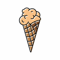 gelato ice cream color icon vector illustration