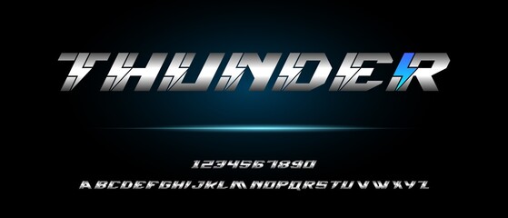 Obraz premium Modern creative alphabet with urban style template