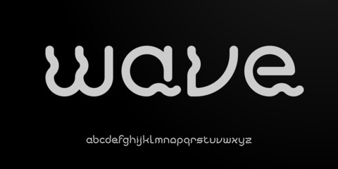 Abstract modern alphabet font with urban style template