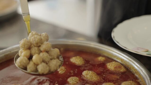 delicious turkish food stock video