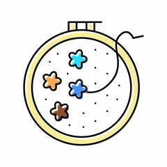 needlework occupation color icon vector illustration