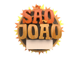 SÃO JOÃO SELO 3D PARA FESTA JUNINA COMEMORAÇÃO BANDEIROLAS ARRAIÁ   © Diego