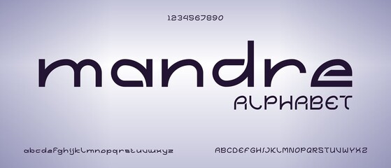 Mandre, modern creative alphabet with urban style template