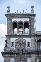 close up to abandoned cathedral in reparation in the town of the Mexico City