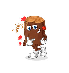 log flirting illustration. character vector