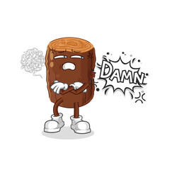 log very pissed off illustration. character vector