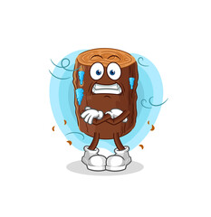 log cold illustration. character vector