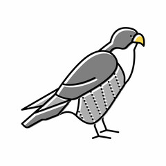 falcon bird color icon vector illustration