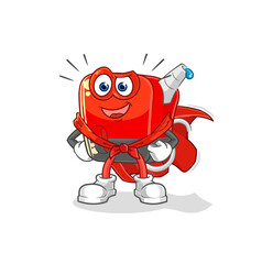 gasoline pump heroes vector. cartoon character