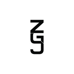 zgj letter original monogram logo design