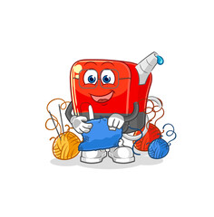 gasoline pump tailor mascot. cartoon vector