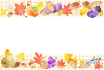 かわいい手描きの秋のフレーム