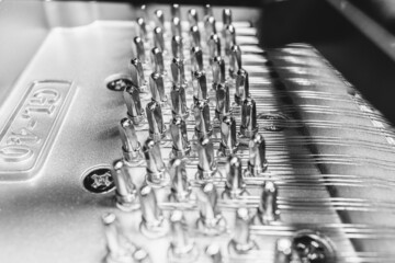 그랜드 피아노 내부 모습