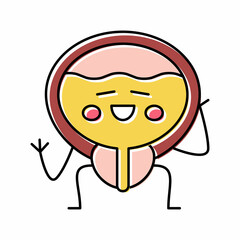 Obraz premium bladder healthcare color icon vector illustration