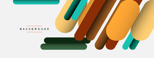 Abstract background. Round shapes, lines compositions on grey backdrop. Vector illustration for wallpaper banner background or landing page