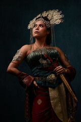 Fototapeta premium Che Siti Wan Kembang was a legendary queen who reigned over a region on the east coast of Peninsular Malaysia, now located within the Malaysian state of Kelantan. She ruled in 1610–1667.