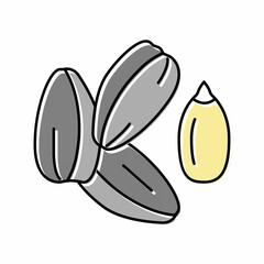 sunflower seed color icon vector illustration
