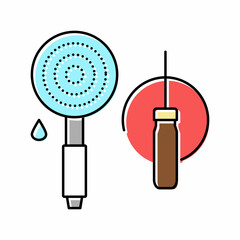 shower head repair color icon vector illustration